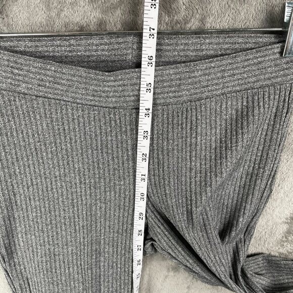 Hue Ribbed Leggings Women’s Small Gray Mid Rise Stretch NWT - Picture 6 of 8